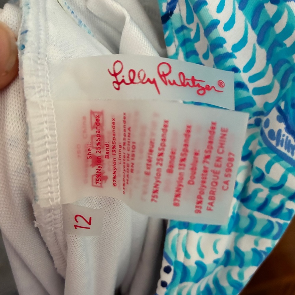 Lilly Pulitzer Imogen One-Piece AMALFI Blue By The Seashore Swimsuit - Picture 3 of 7